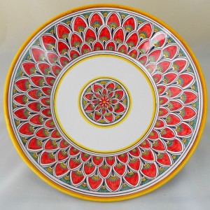 BOWL &ldquo;PENNE DI PAVONE ROSSO&rdquo;  FROM CM. 32