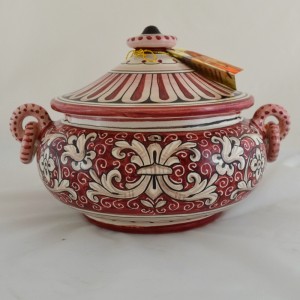 BISCUITS BOX WITH HANDLES &ldquo;FONDO ROSSO&rdquo;