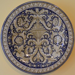 PLATE  “GIRALI FIORITI CON CESTO”  FROM CM 50