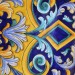 PLATE “GIRALI FIORITI” BLU FUND FROM CM 40