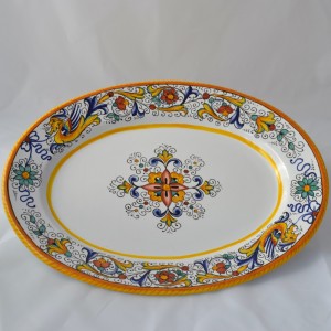 VASSOIO OVALE LISCIO “RAFFAELLESCO”  CM. 38