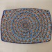 RECTANGULAR TRAY "PENNE DI PAVONE" CELESTE DA CM 38X26